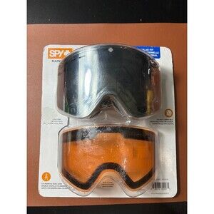 SPY+ Mainline MX Goggles with 2 Lenses (Clear & Orange) Motocross Enduro ATV